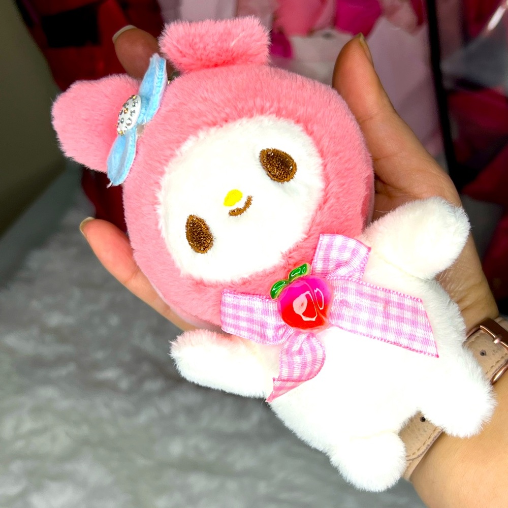 NWOT My melody key chain plush backpack coin pocket